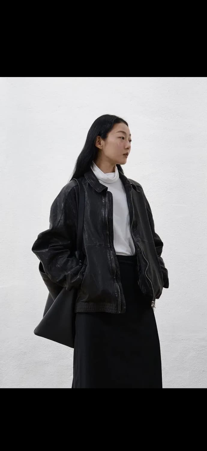 유스 레더 블루종 L 상품이미지5