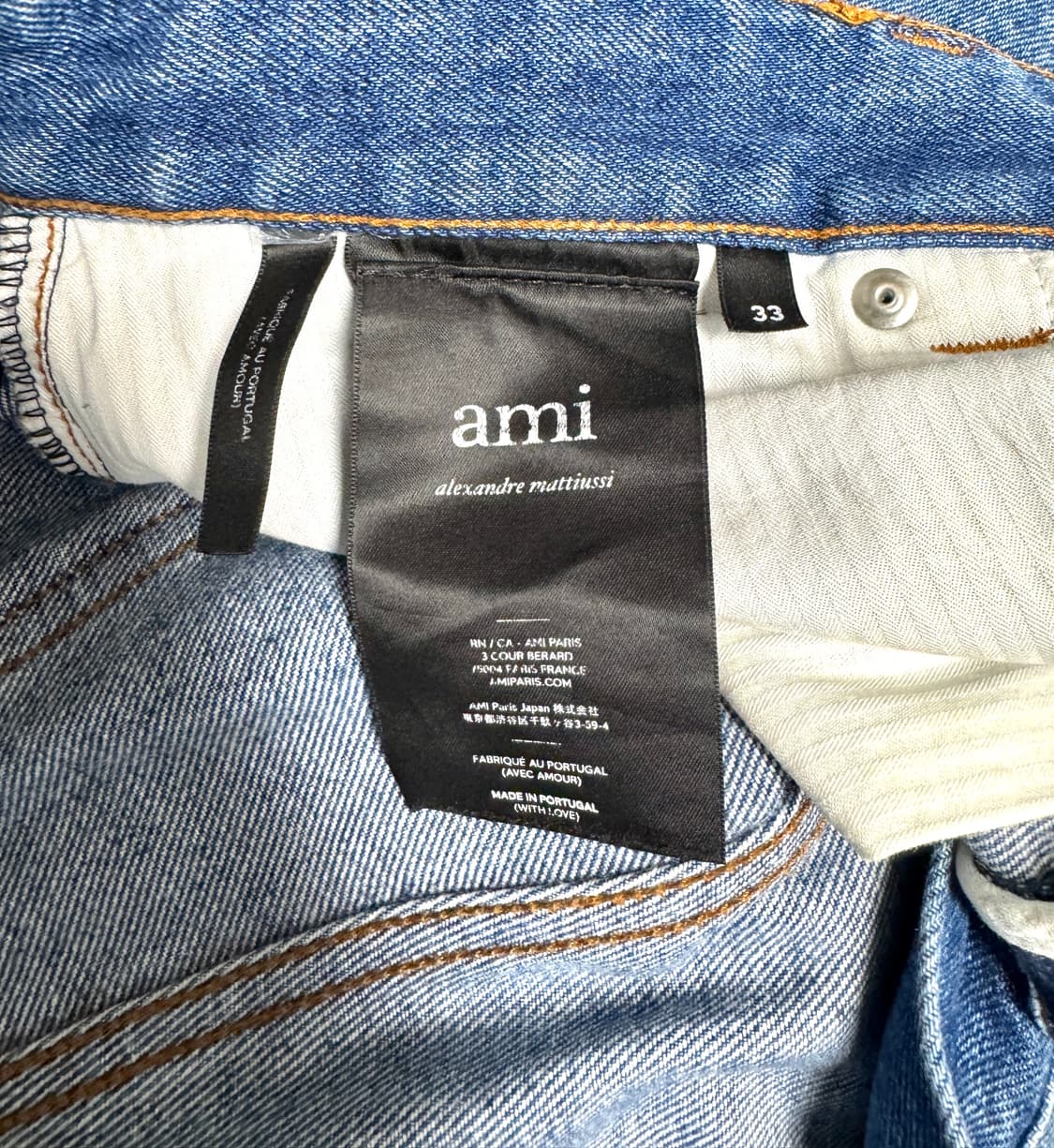 AMI PARIS 아미 중청 컬러 데님팬츠 33 상품이미지8