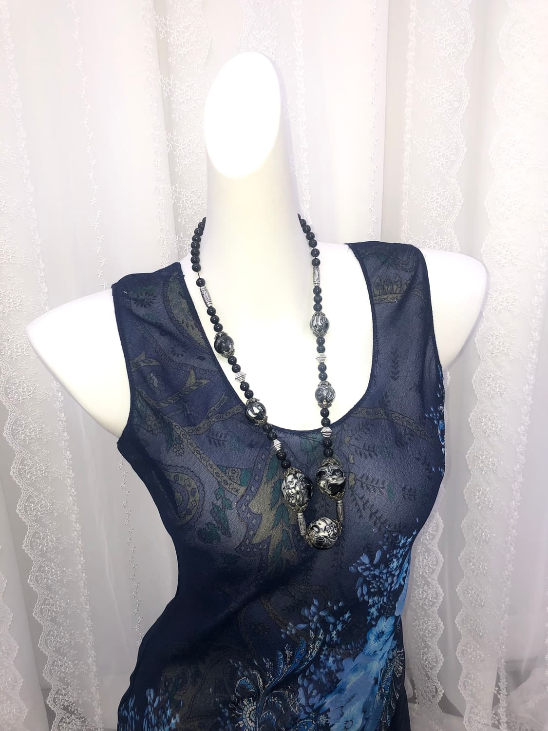 black circle oriental necklace 상품이미지1