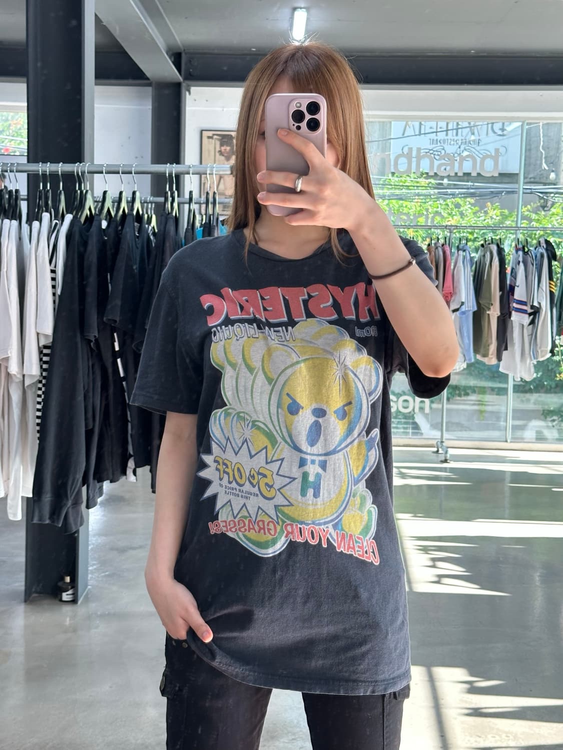 히스테릭글래머 퍽베어 뉴리퀴드 반팔티  상품이미지1