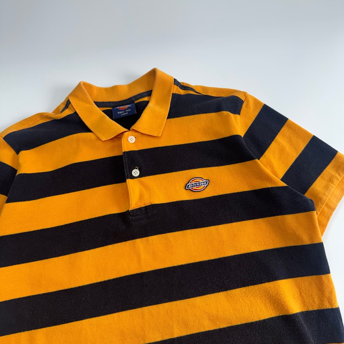 Dickies 디키즈 옐로우 네이비 단가라 반팔 상품이미지4