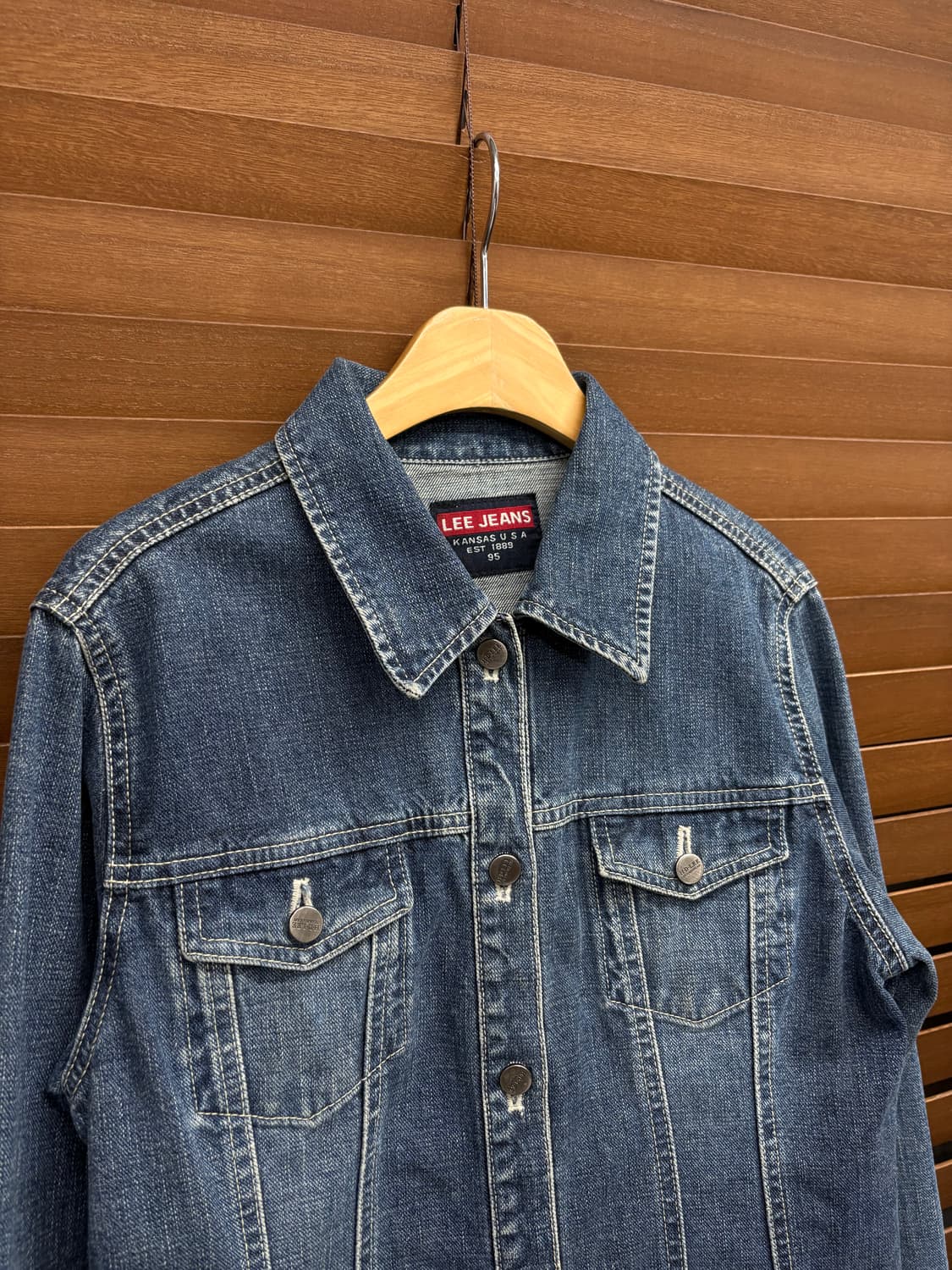 LEE 리 진스 워싱 데님 자켓 상품이미지3