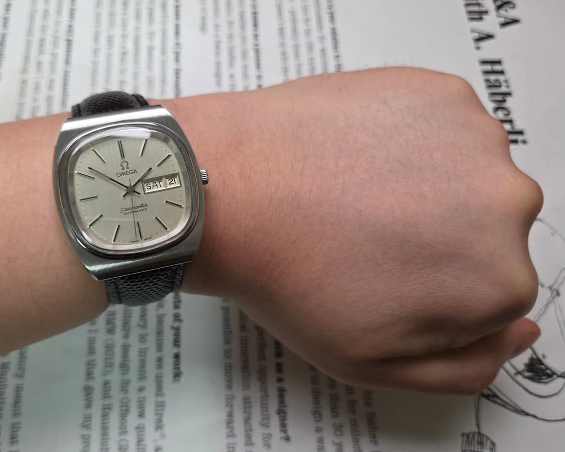빈티지 오메가 씨마스터 테레비 데이데이트 순정 실버판 (일자형 러그 ve 상품이미지8