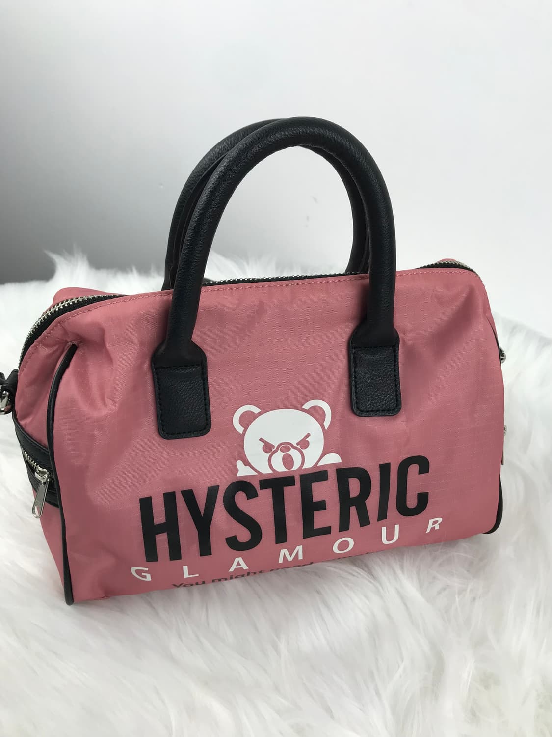 히스테릭글래머 히글 퍽베어 핑크 토트백 보스턴백 크로스백 빈티지갸루가방 상품이미지3