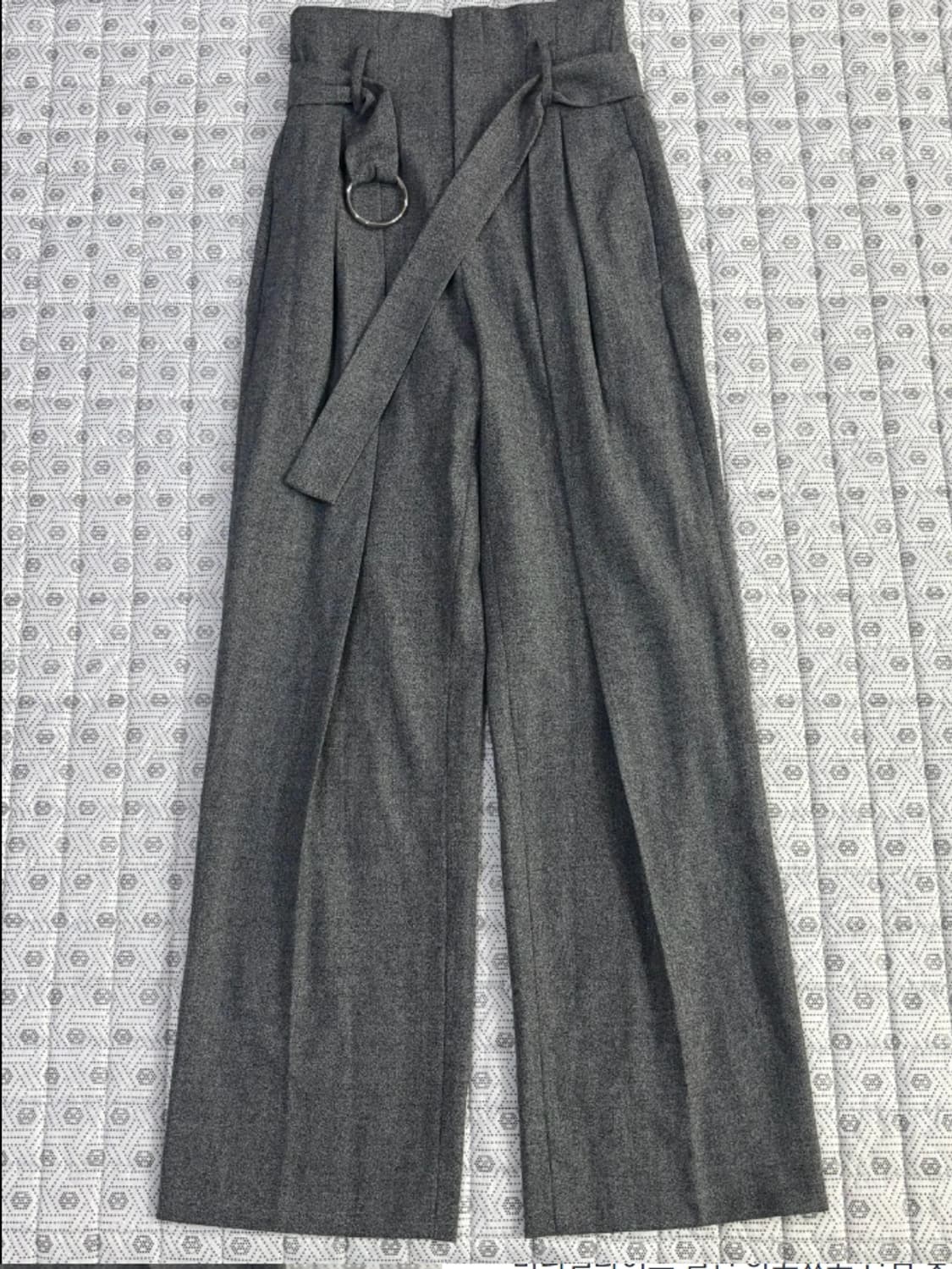 한섬 이로 IRO 회색 와이드 팬츠 벨트 24.4 상품이미지1