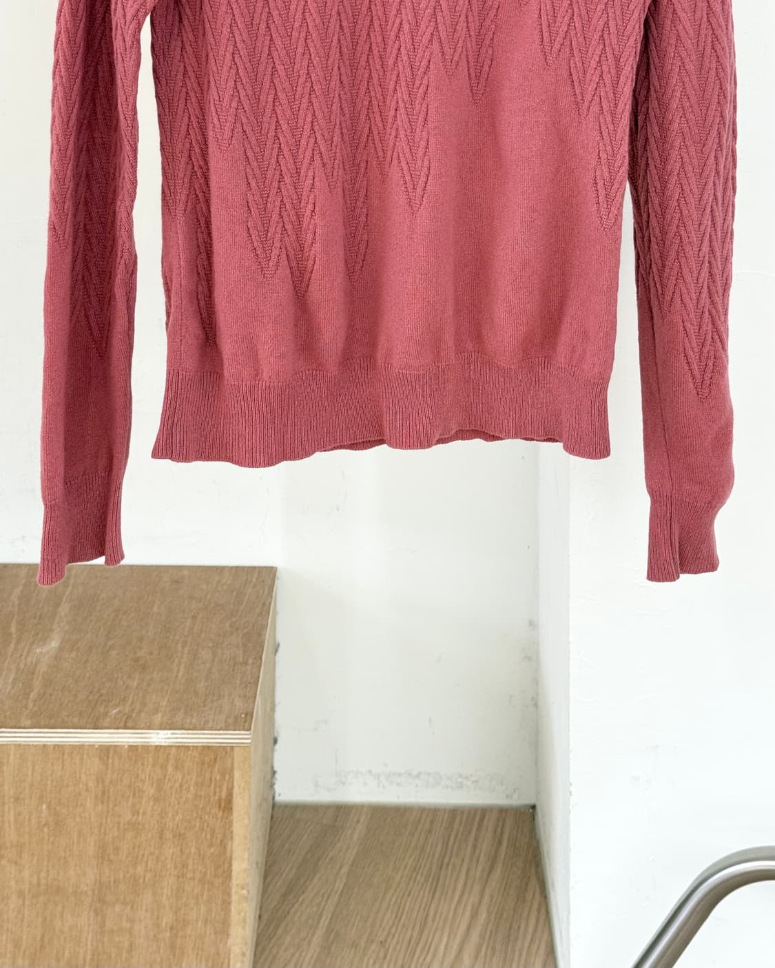 에르메스 핑크 케시미어 목 넥 스웨터 상품이미지5