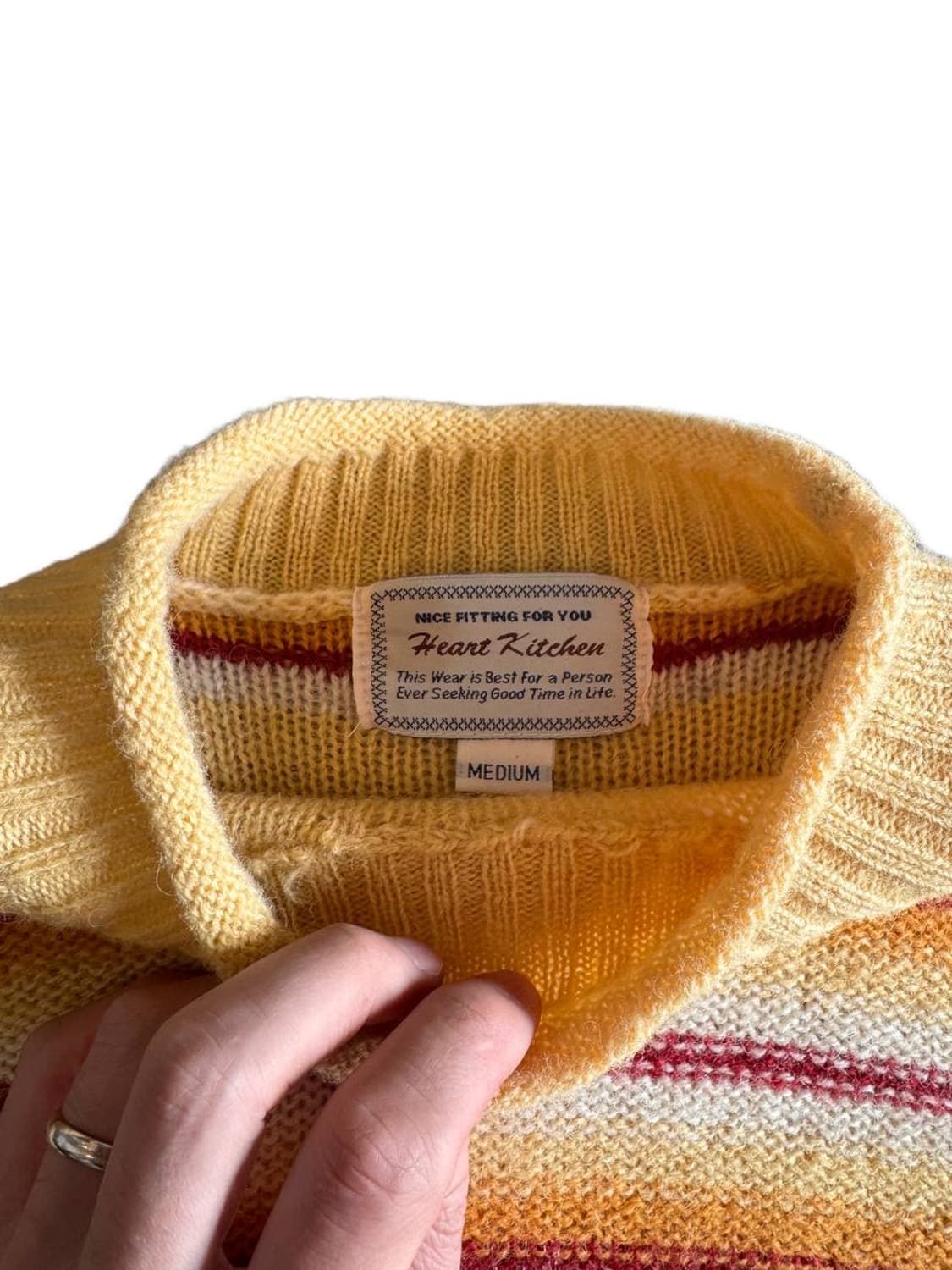 Heant Kitchen roll neck stripe wool swea 상품이미지4