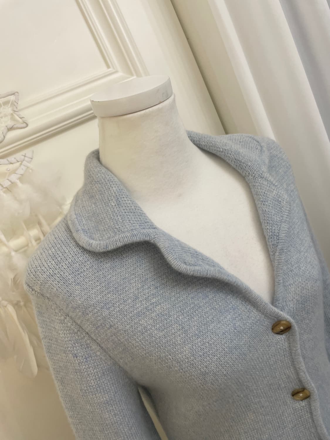 blue melange pocket knit jacket 상품이미지7