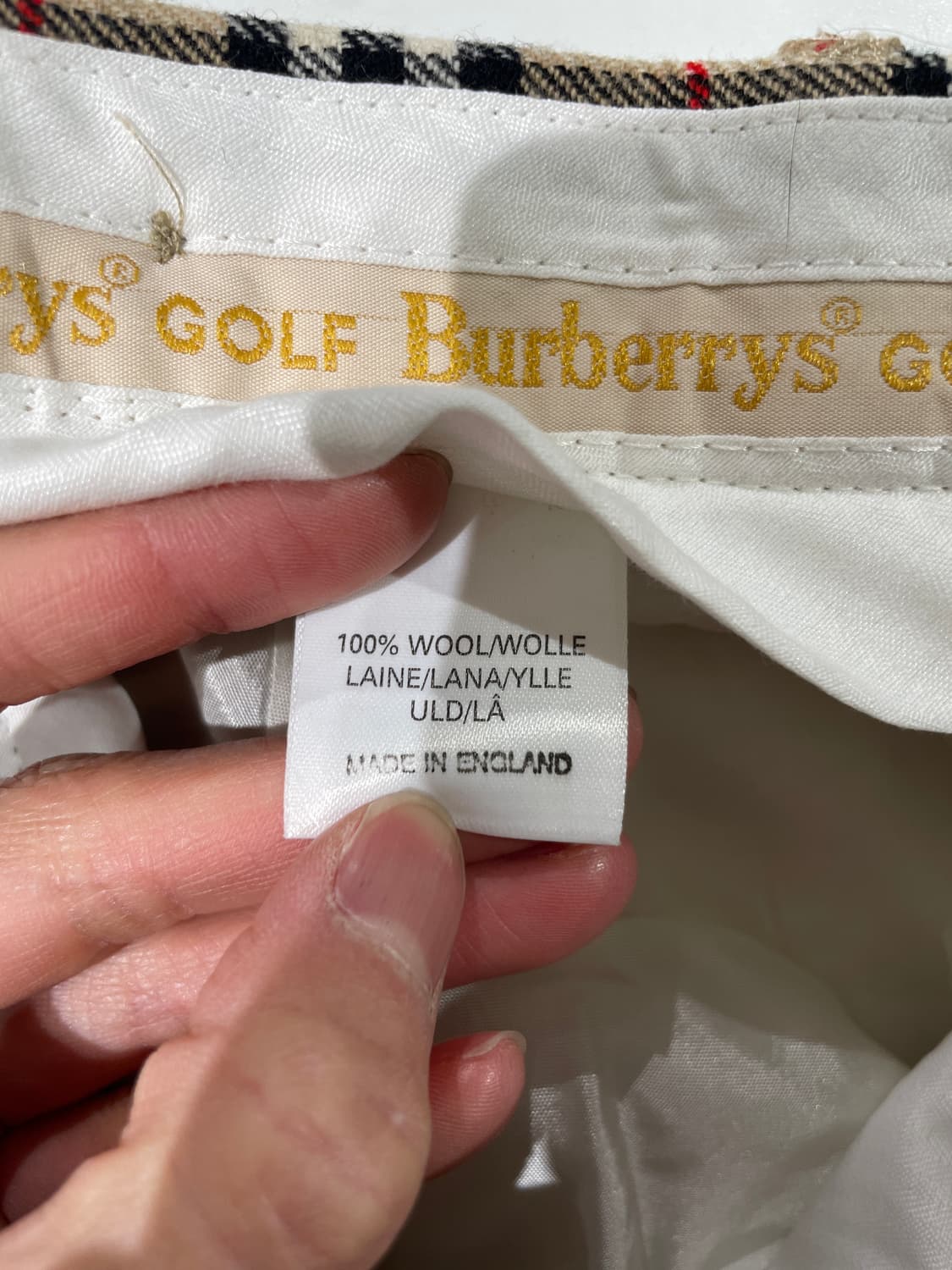 버버리 골프 베이지 폴드 햄 노바체크 울 트라우저 상품이미지8