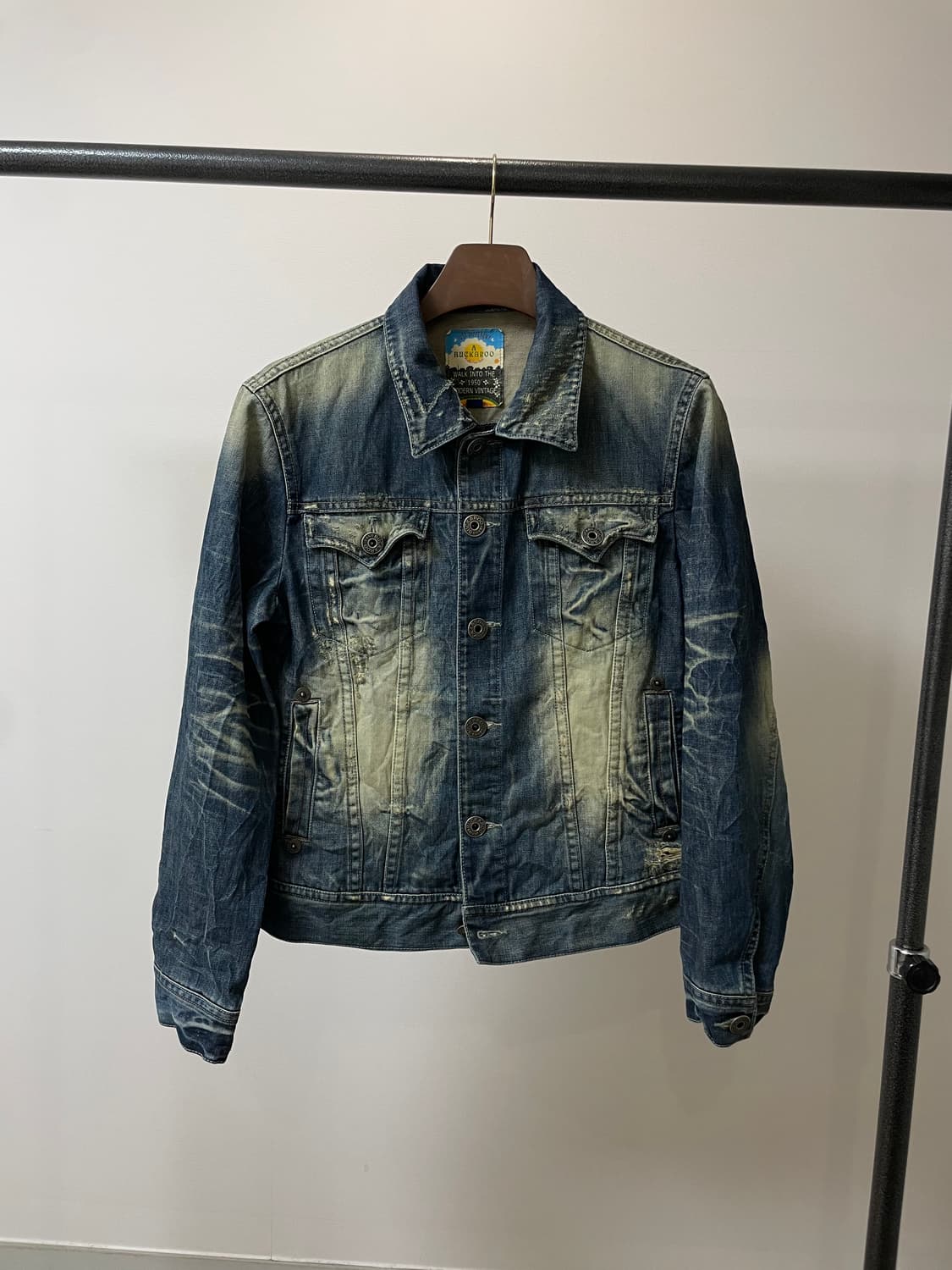 (L) Buckaroo 버커루 락시크 워싱 데미지 데님 자켓 상품이미지1