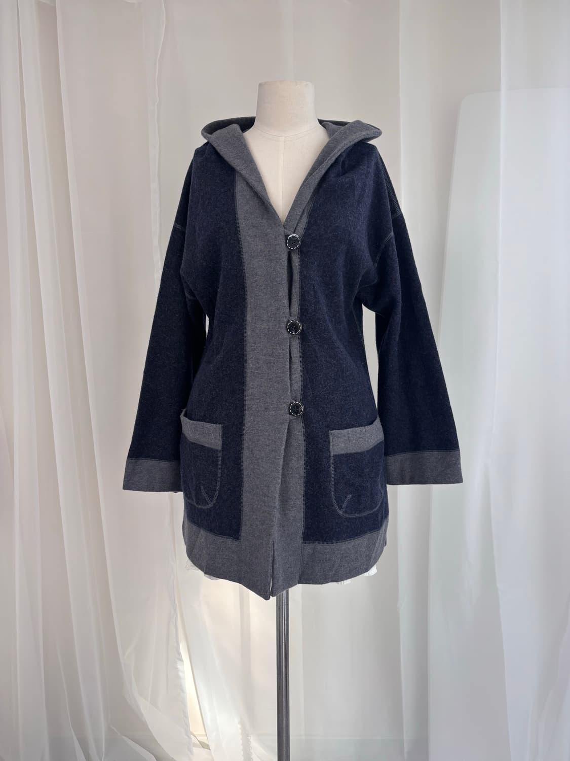 기모노 리버서블 배색 가디건 상품이미지8