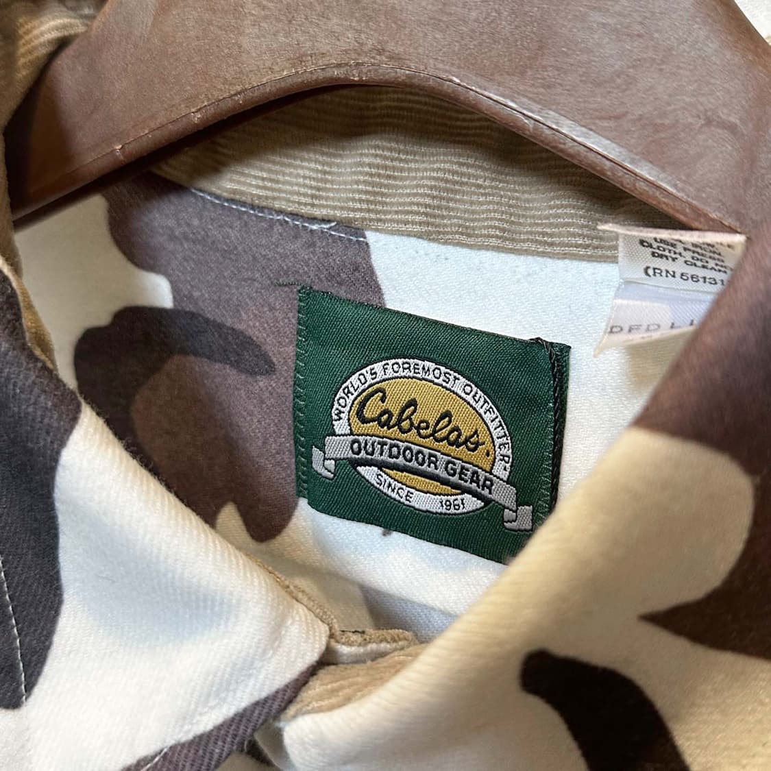 USA VINTAGE 긴팔 셔츠 카모플라주 패턴 투포켓 디테일 화이트 상품이미지6