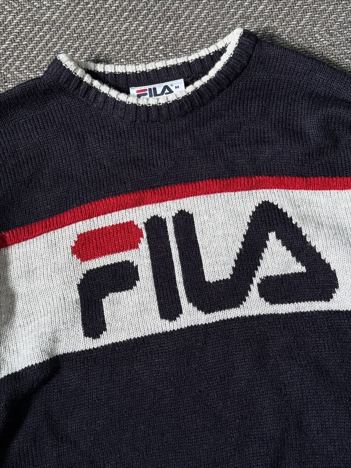 90s 영국제 FILA 휠라 아크릴 빈티지 스웨터 (105) 상품이미지2