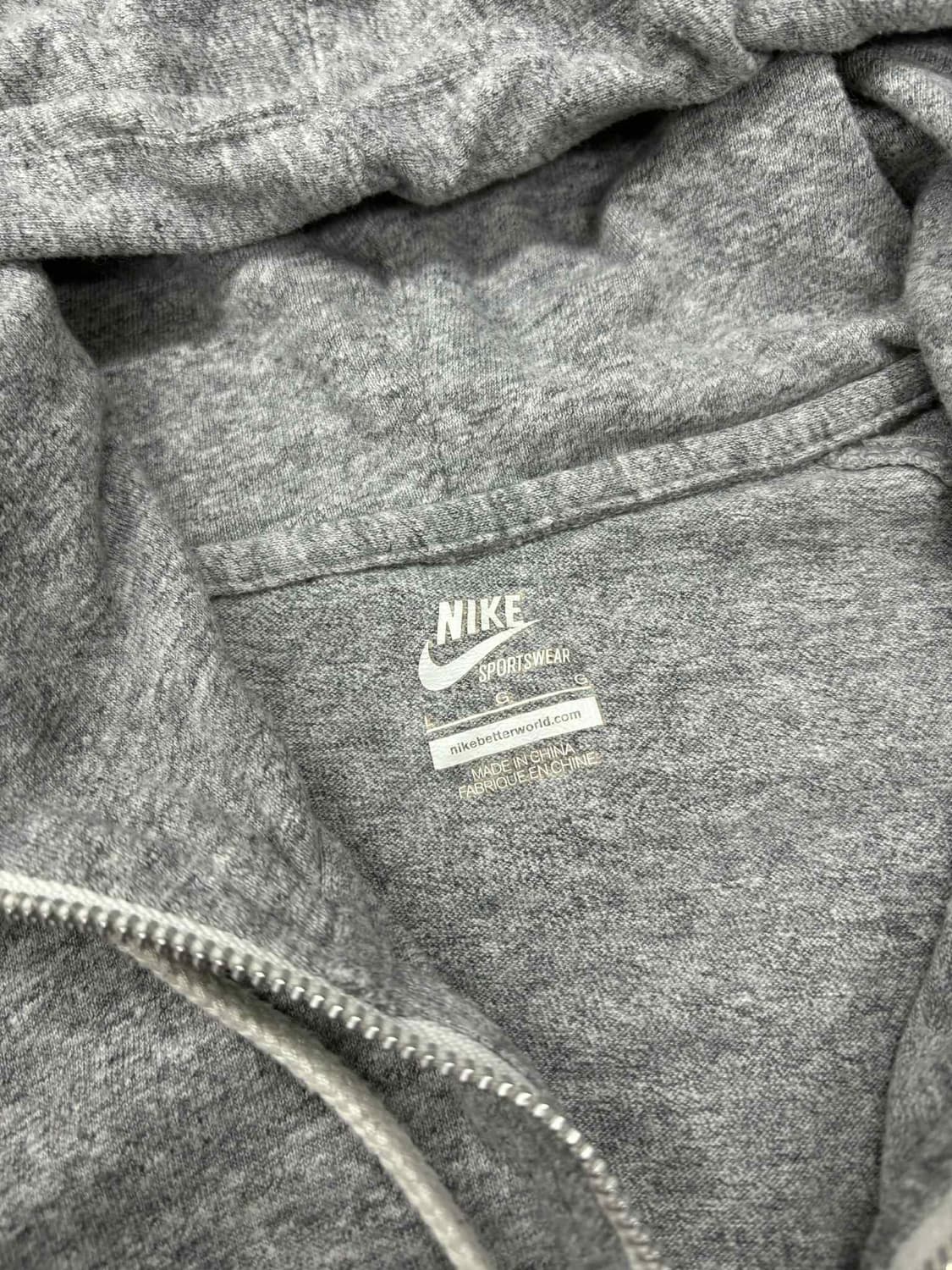 나이키 y2k 여리핏 그레이 후드집업 희귀져지(L) 상품이미지4