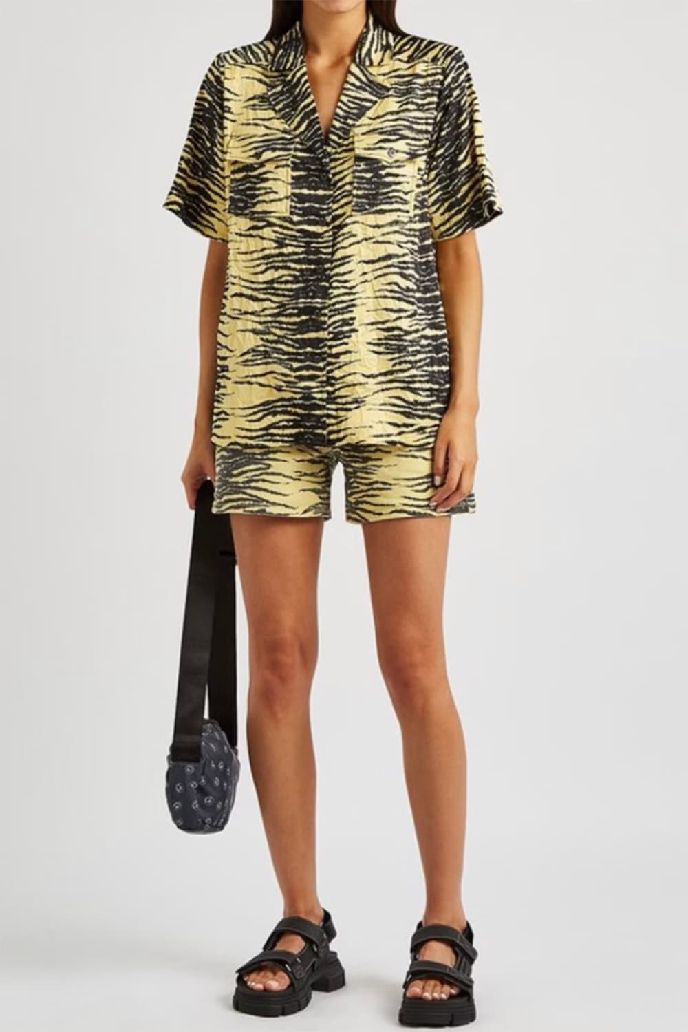 Ganni Yellow Zebra Print Shirt 상품이미지6