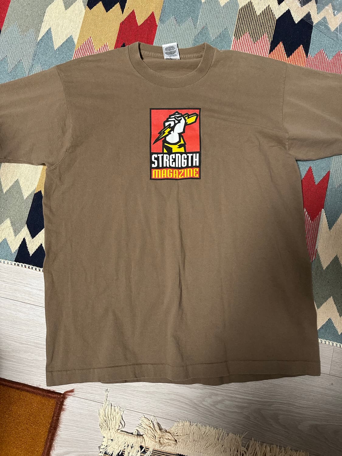90s 빈티지 strength magazine 티셔츠 XL 상품이미지1