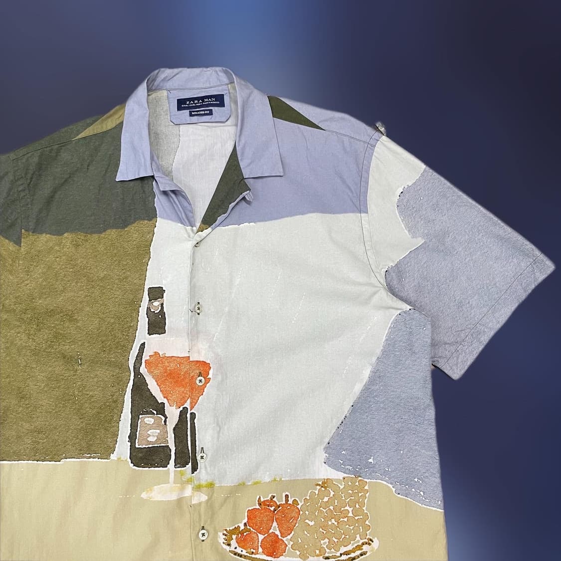 자라 man 수채화 하와이안셔츠  상품이미지2