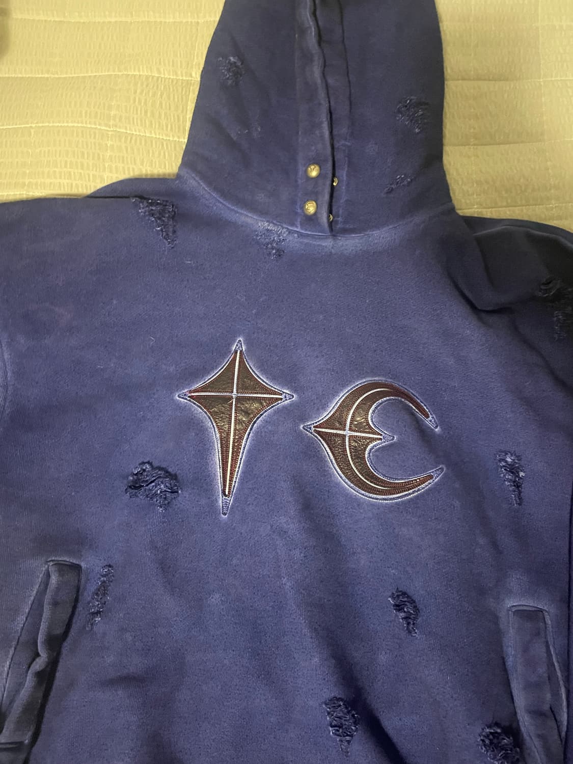 떠그클럽 락 후드 데미지 블루 상품이미지3