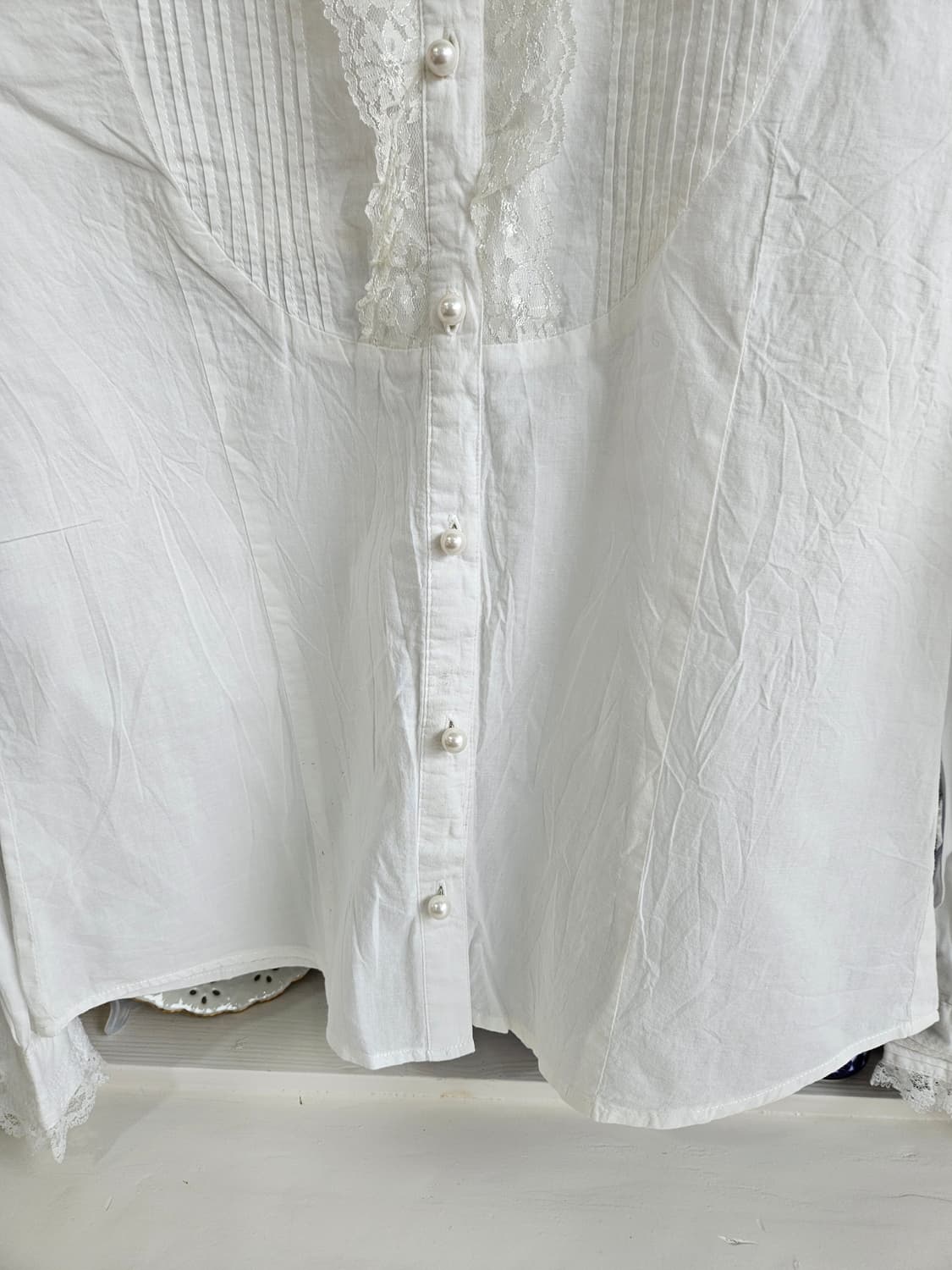 화이트 레이스 블라우스 상품이미지4