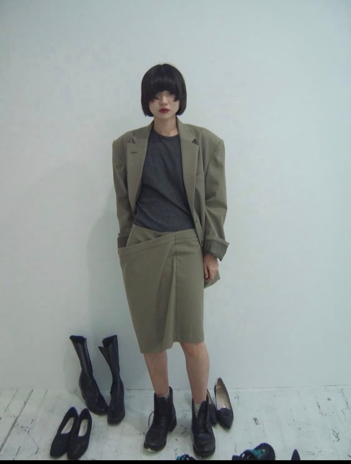 에옹쓰 가든 클래식 자켓 올리브 카키 size1 상품이미지2