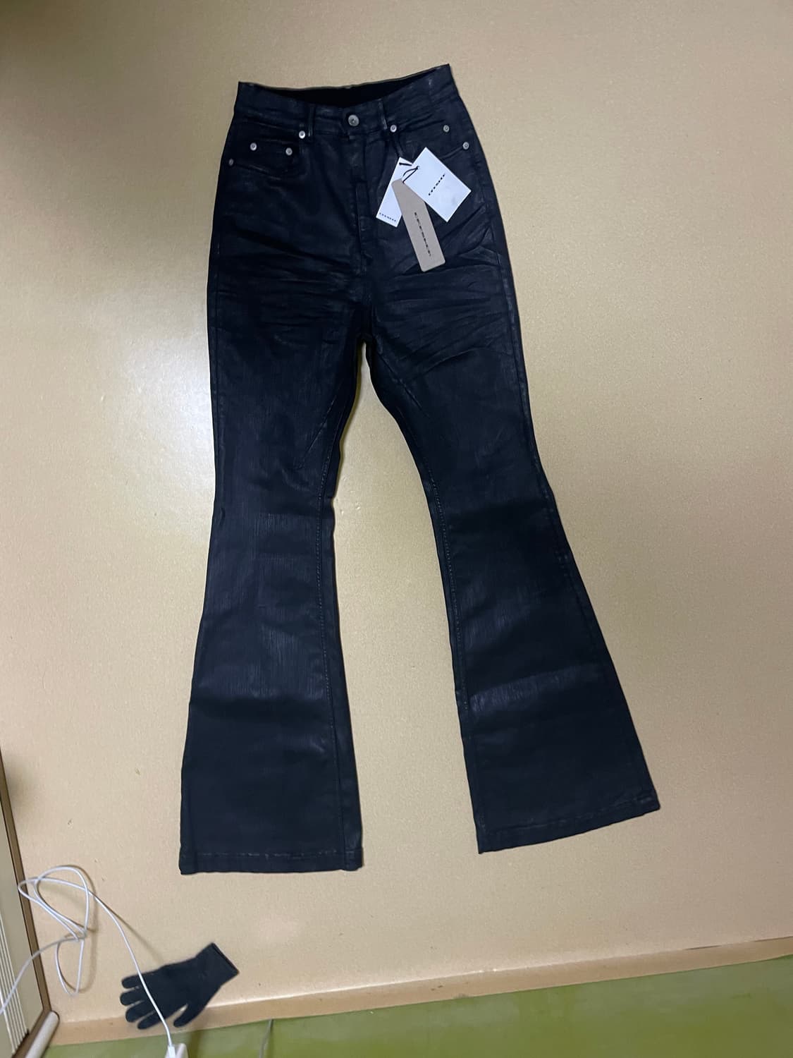 릭오웬스 왁스 볼란 부츠컷 SBW 28 황금사이즈 상품이미지1