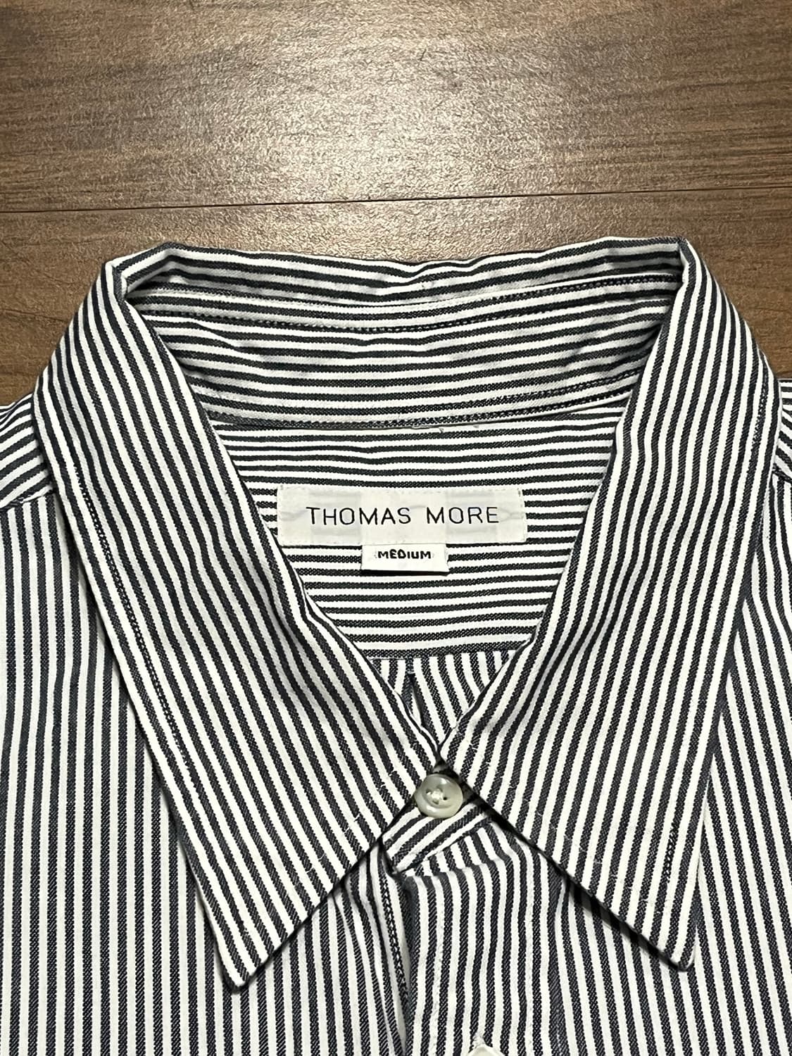 토마스모어 프렌치 스트라이프 셔츠 네이비 M 상품이미지3