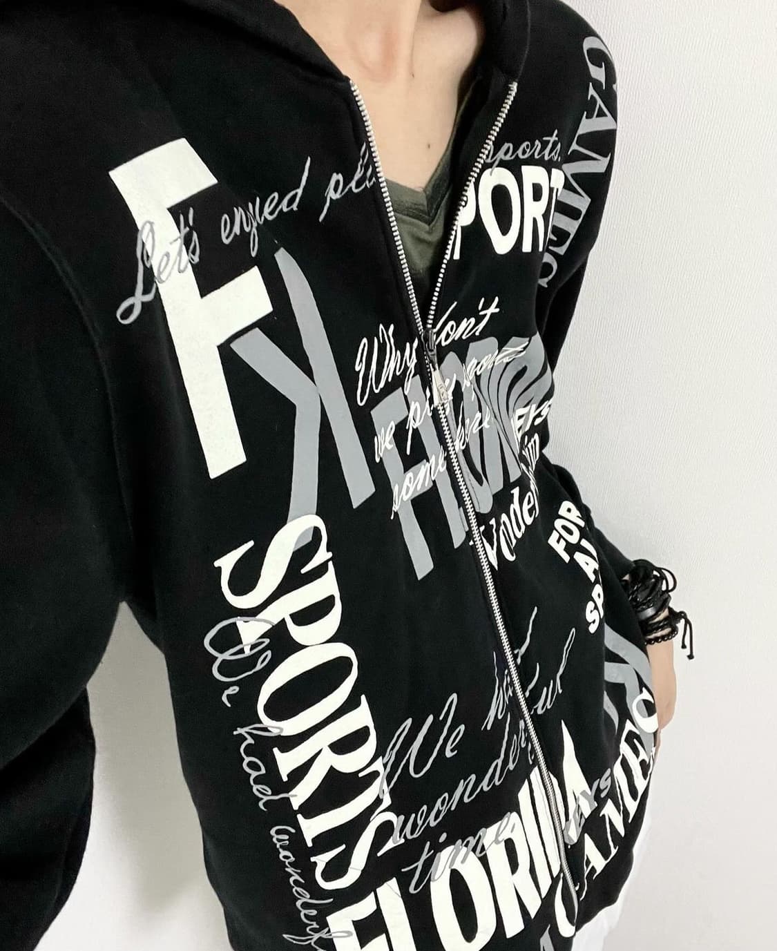 Lettering hood 상품이미지1