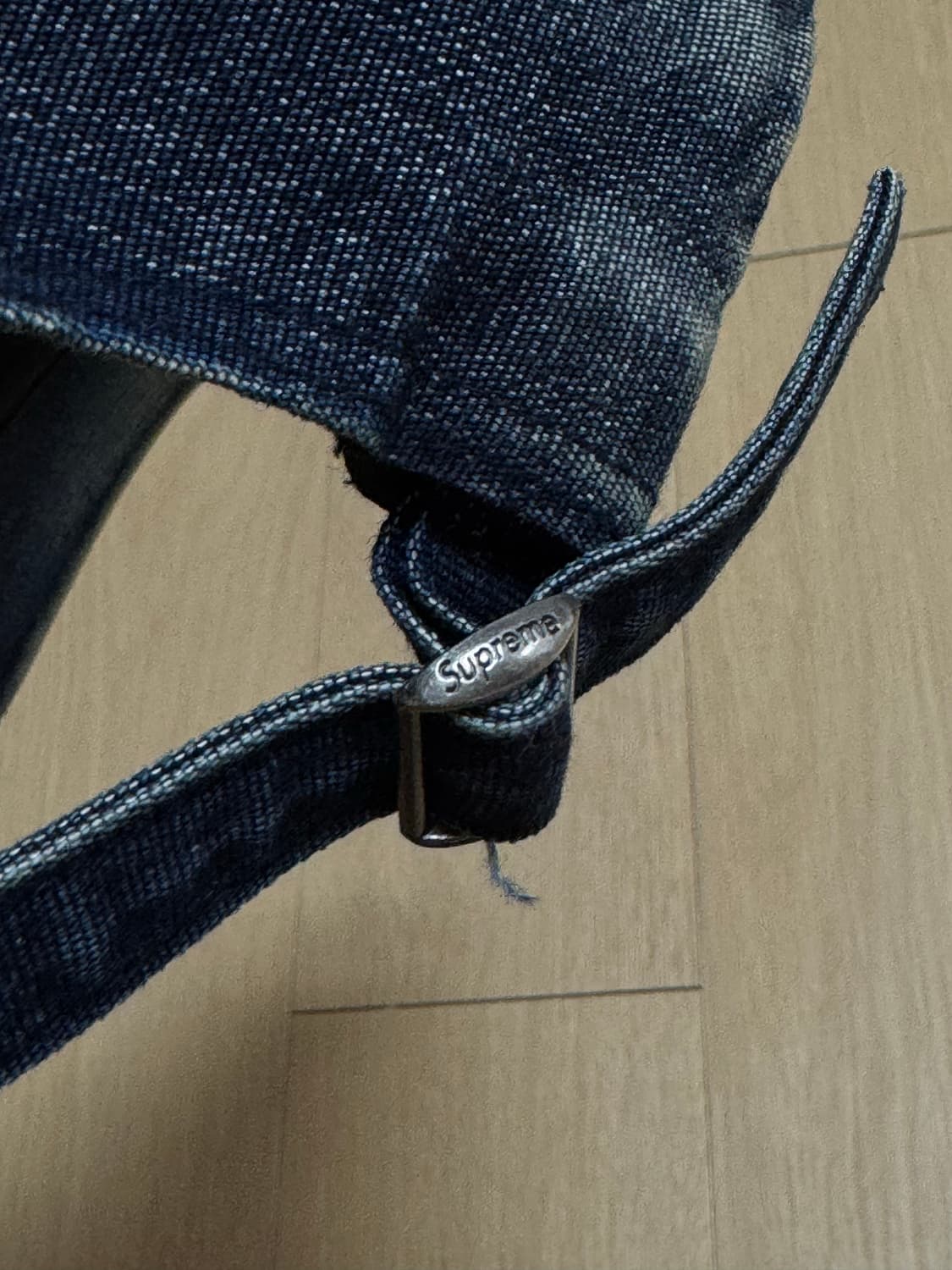 슈프림 25ss 코듀라 데님 S 로고 6 패널 캡 블리치드 인디고 상품이미지3