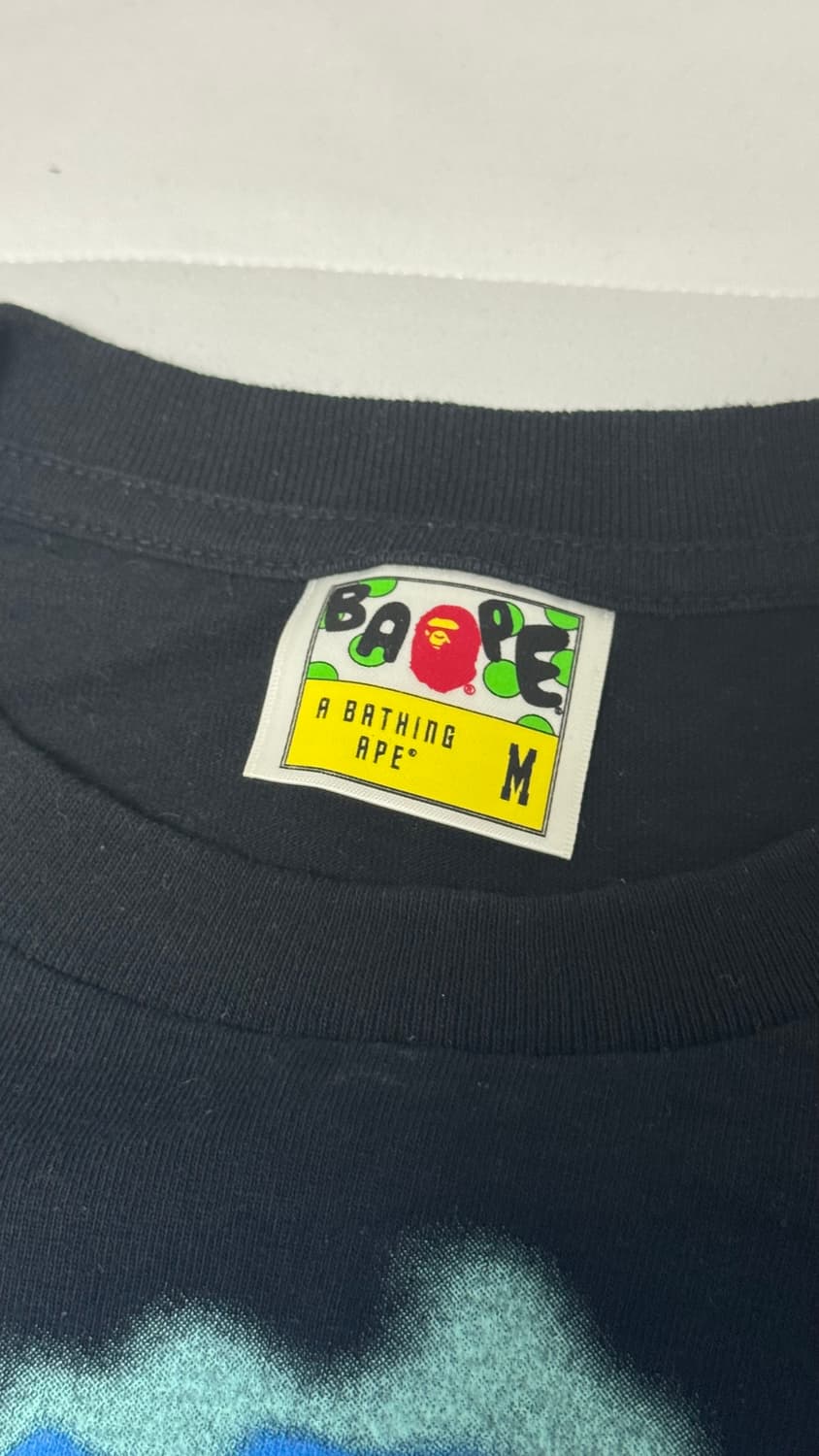 베이프 bape 플레임 에이프 헤드 빅 사루 티셔츠(블루)m 상품이미지3