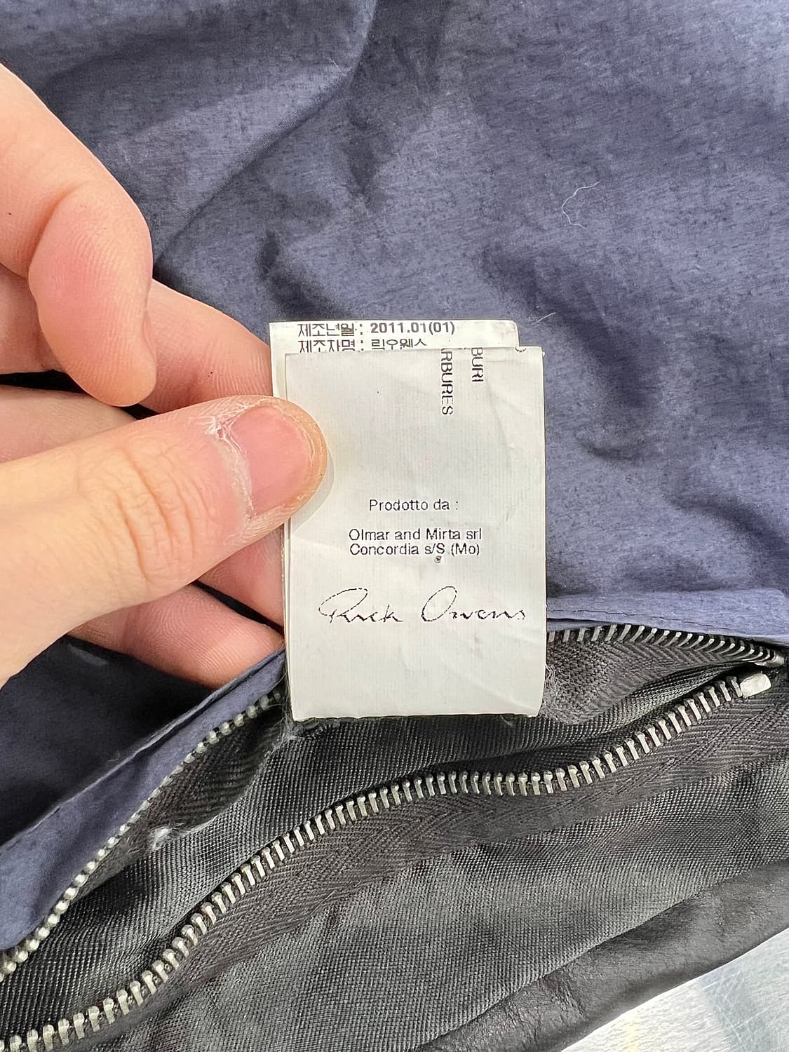 릭 오웬스 11ss 컬렉션 앤섬 드레이프 디멘셔널 카우 레더 자켓 상품이미지8