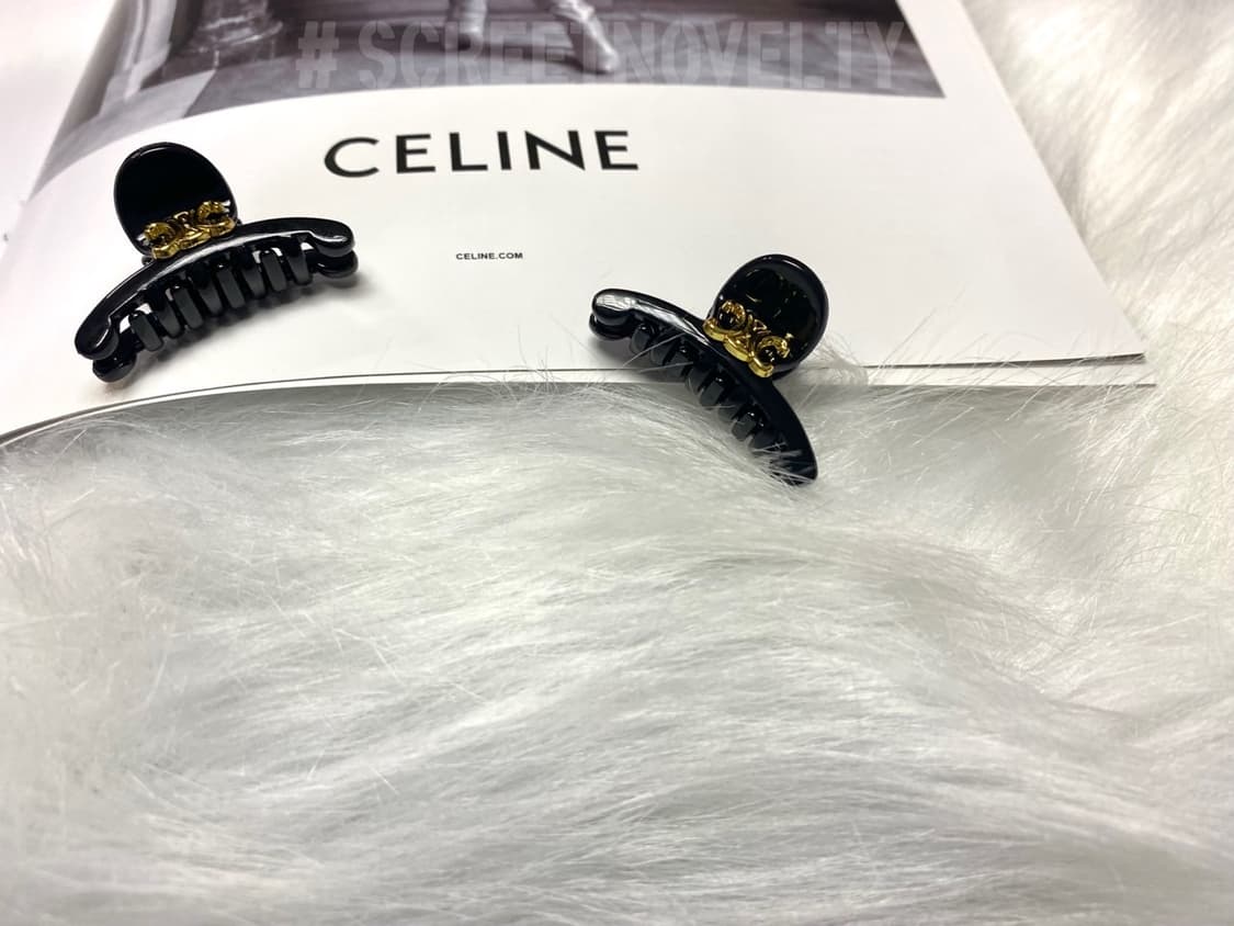 셀린느 미니 헤어 집게핀 세트 블랙 (2개) 상품이미지4
