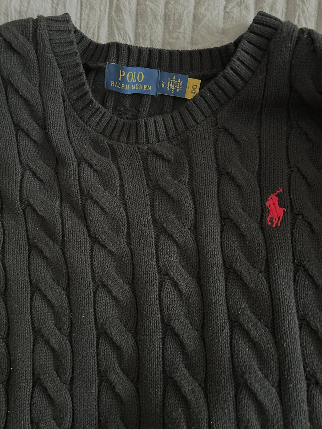 폴로 블랙 케이블 니트 L사이즈 상품이미지3