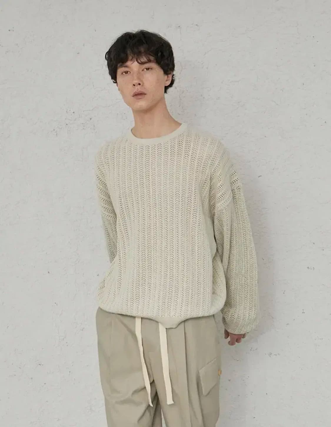 세터 이비자 네추럴 메쉬드 니트 / 남성 니트/ 남자 니트   상품이미지1