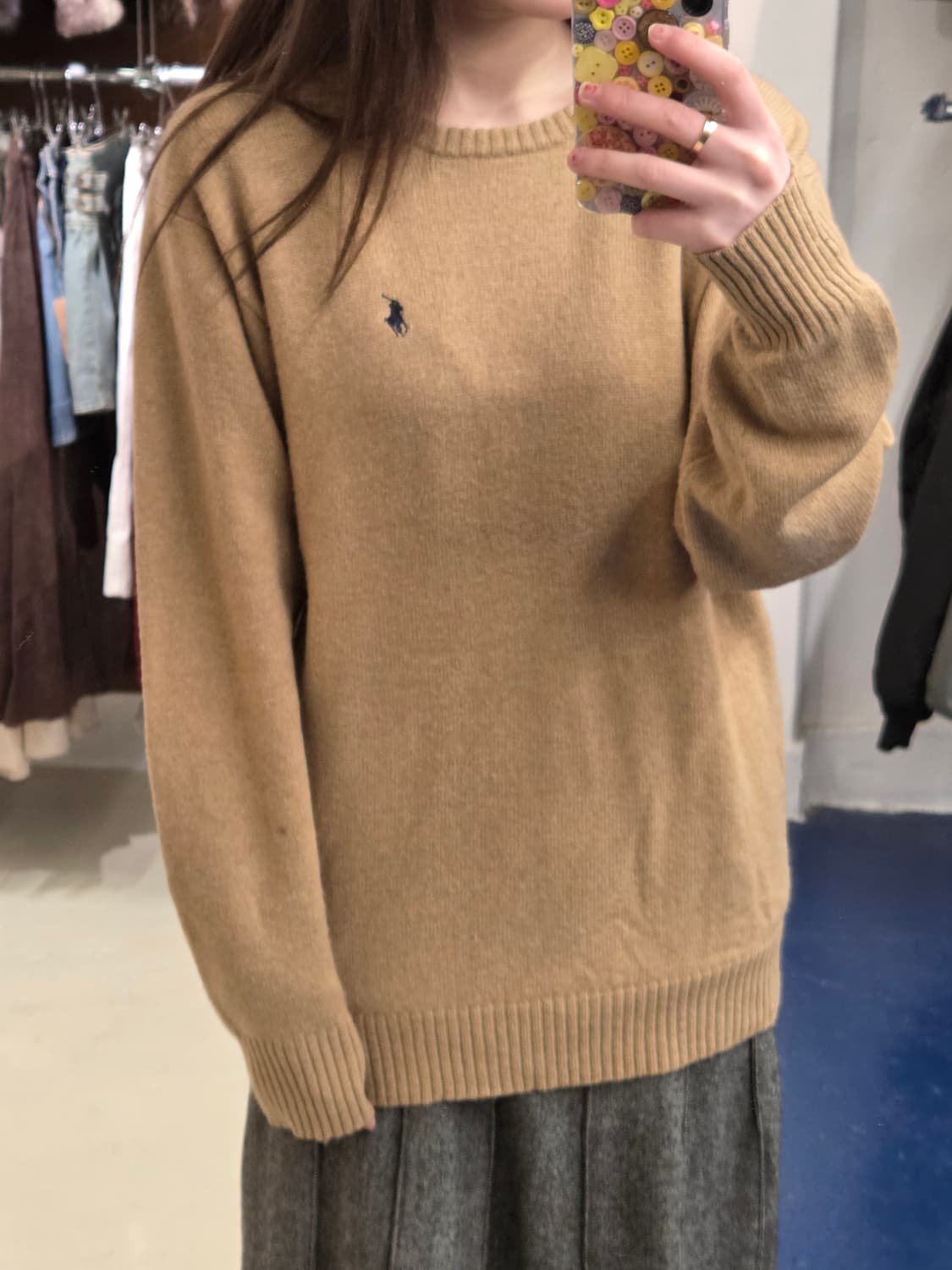 PRL 폴로 랄프로렌 베이지 울 니트 상품이미지1