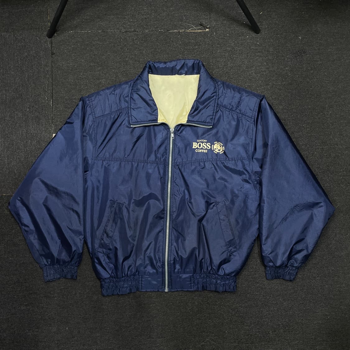 90s 산토리 보스 네이비 빅로고 올드스쿨 점퍼 자켓 L 상품이미지2
