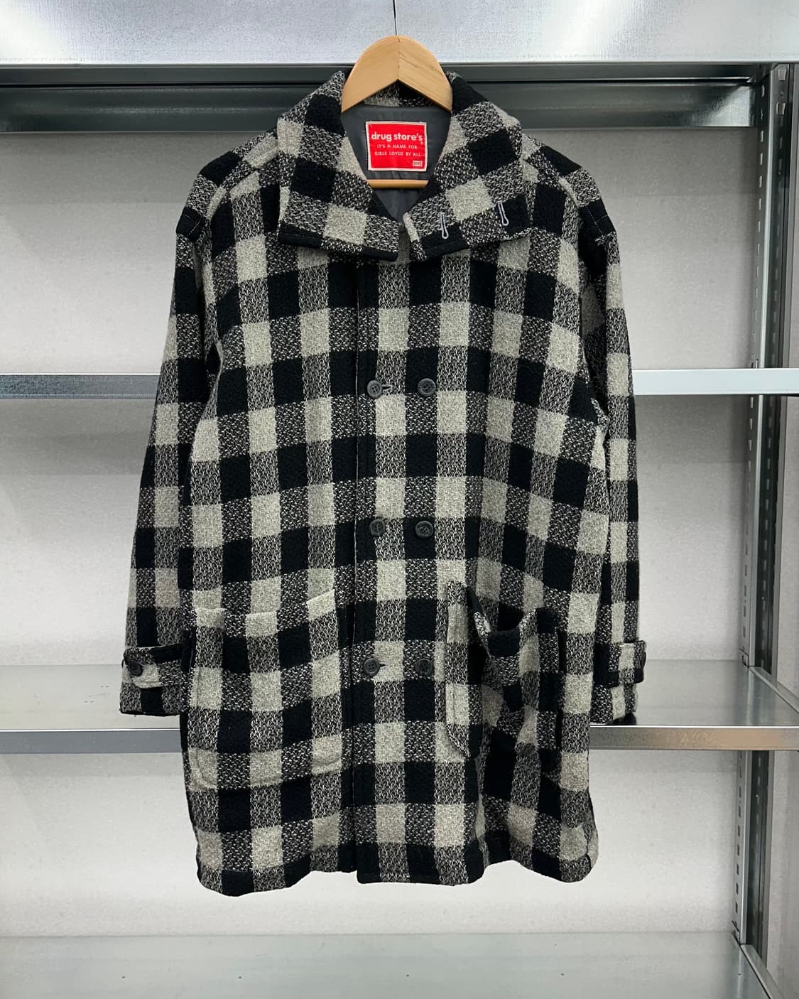 (L)DRUG STORE'S 체크 코트-M1274 상품이미지1