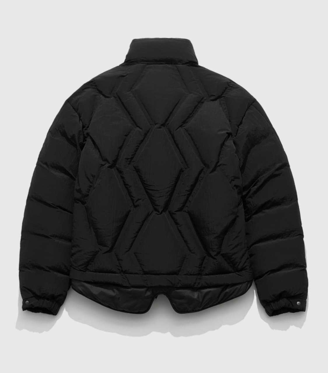 새상품(M)언어펙티드 레이어드 다이아몬드 다운 점퍼 블랙 상품이미지4