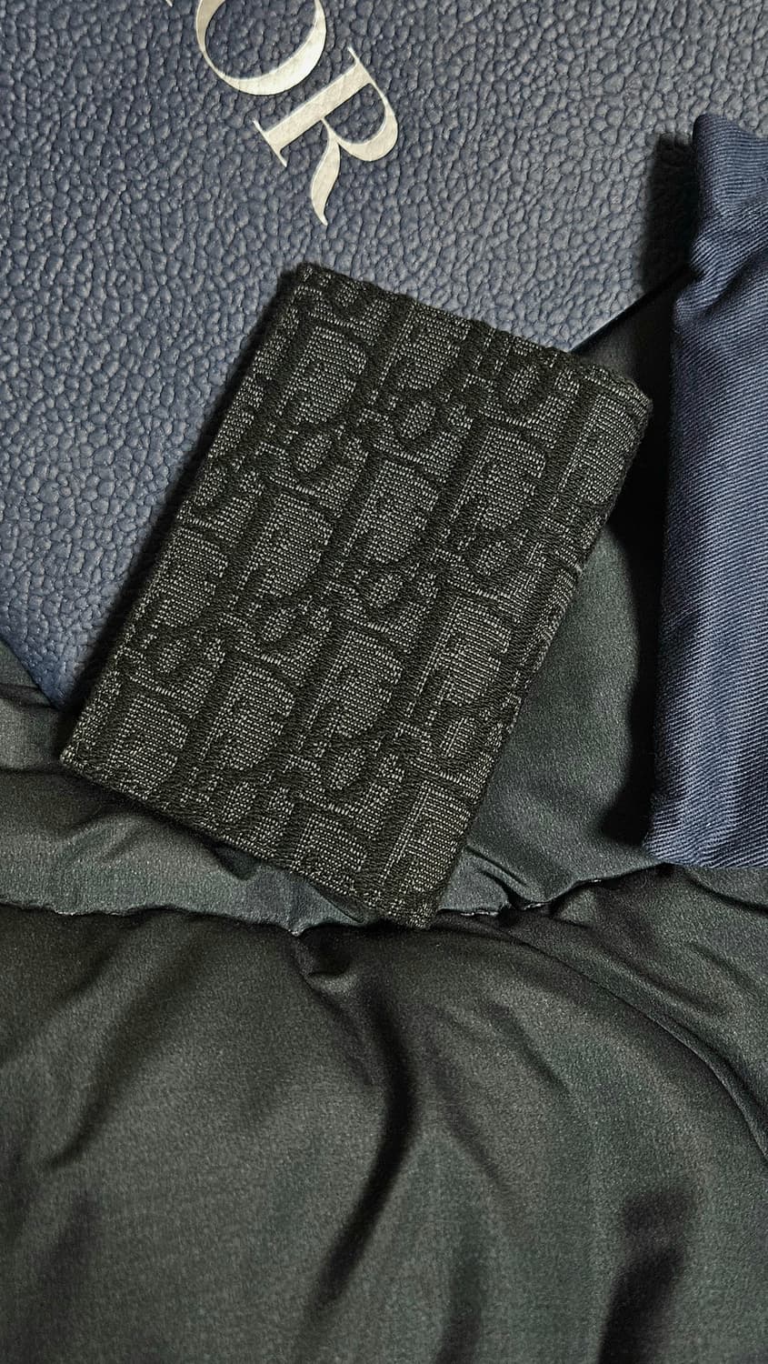 [풀구성]디올 2단 카드 홀더 블랙 디올 오블리크 자카드 상품이미지5