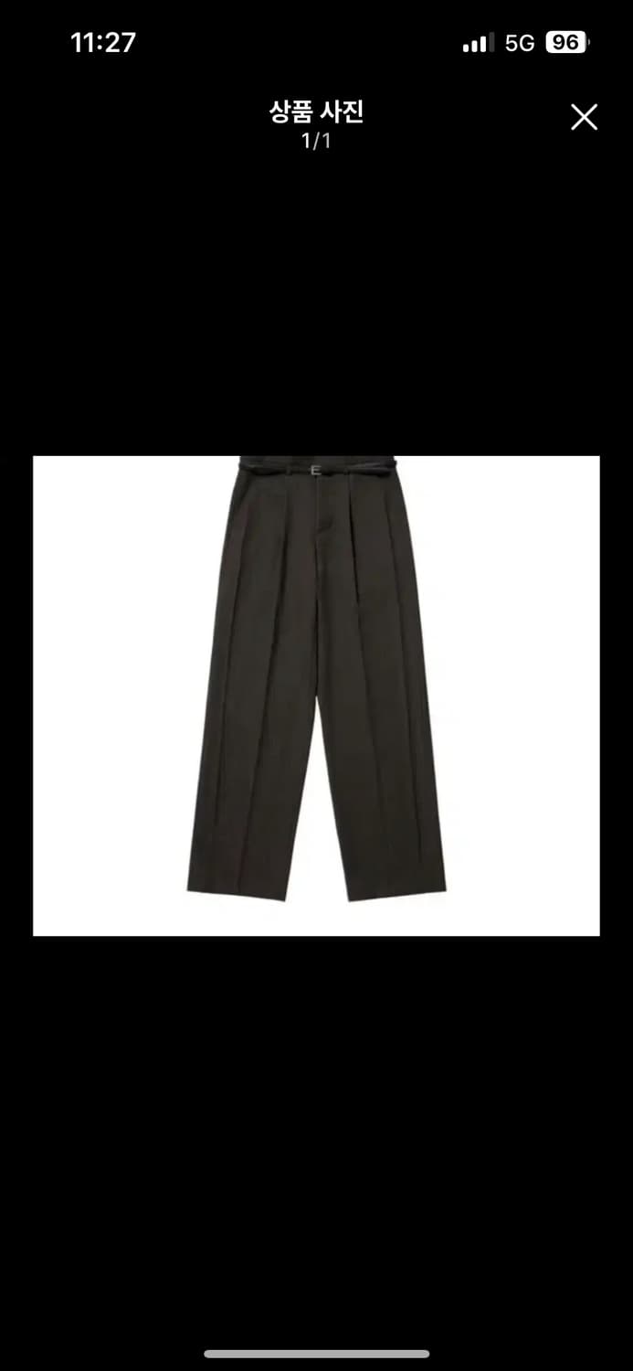 M) stu 크리즈 벨트 슬렉스 차콜 상품이미지1