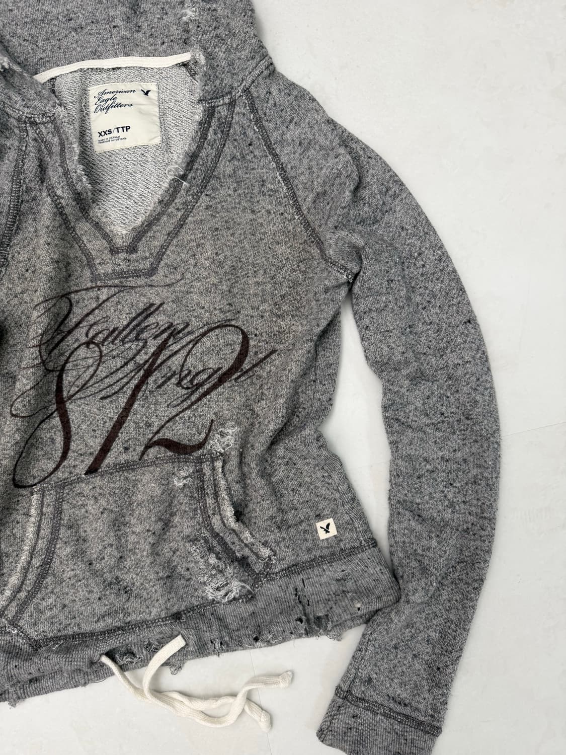 브이넥 812프린팅 후드 상품이미지2