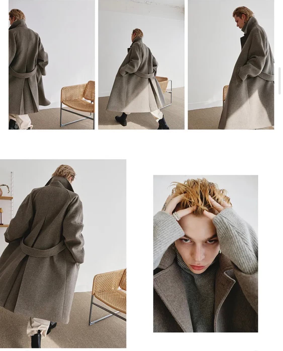 퍼스트플로어 수티앵 코트  오트밀 그레이 46 상품이미지3