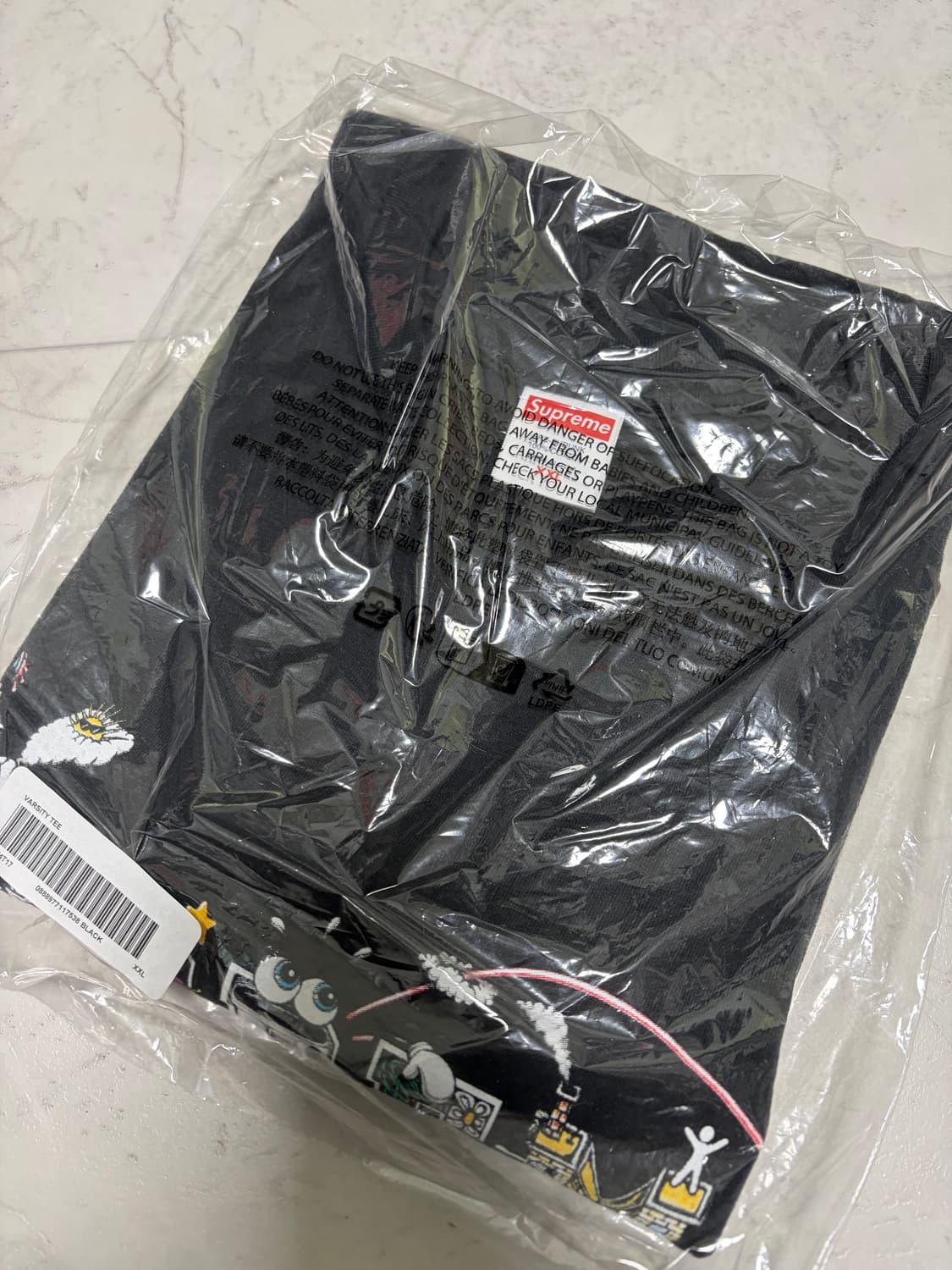 슈프림 바시티 티셔츠 블랙 - 24SS 상품이미지2