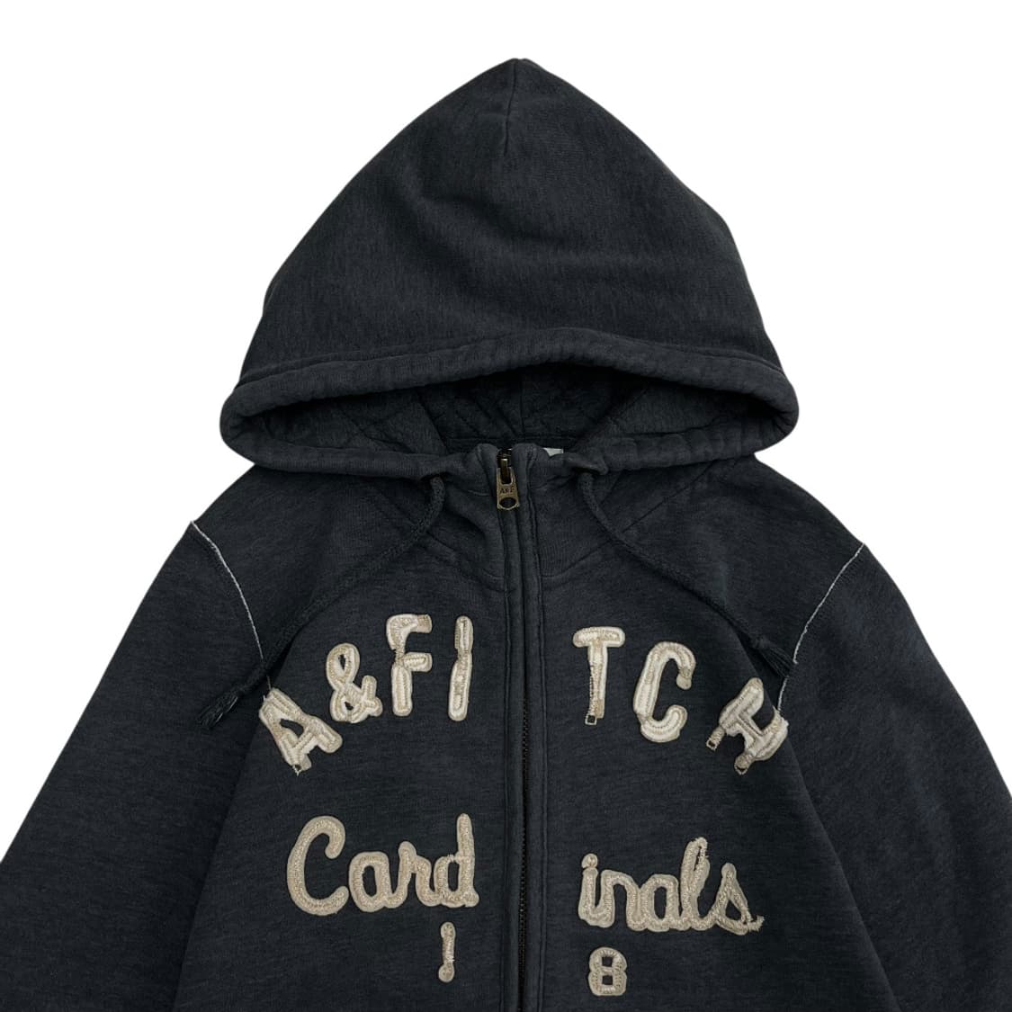 아베크롬비 센터로고 차콜 후드집업 L 상품이미지3