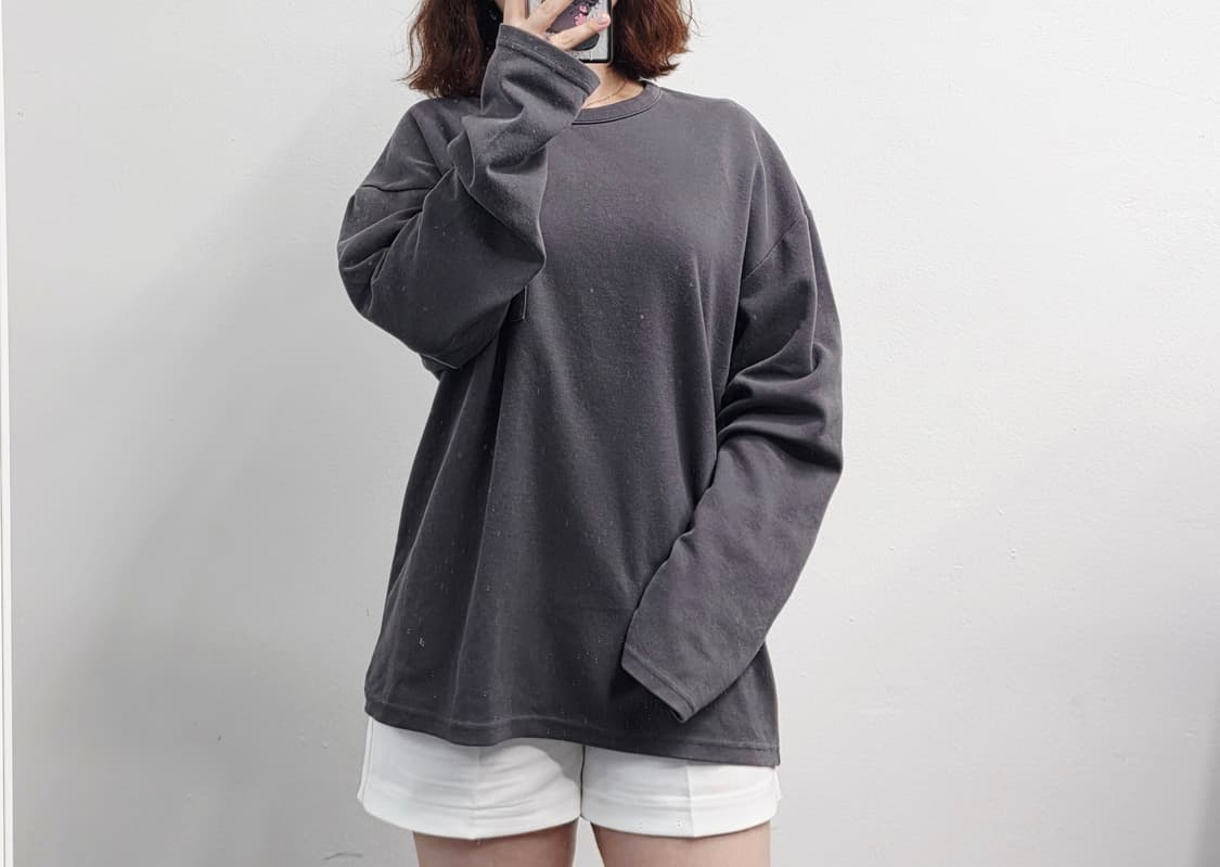 [프립]XL/유핑(U-PING)골드라벨 크루넥 포켓 롱슬리브 상품이미지1