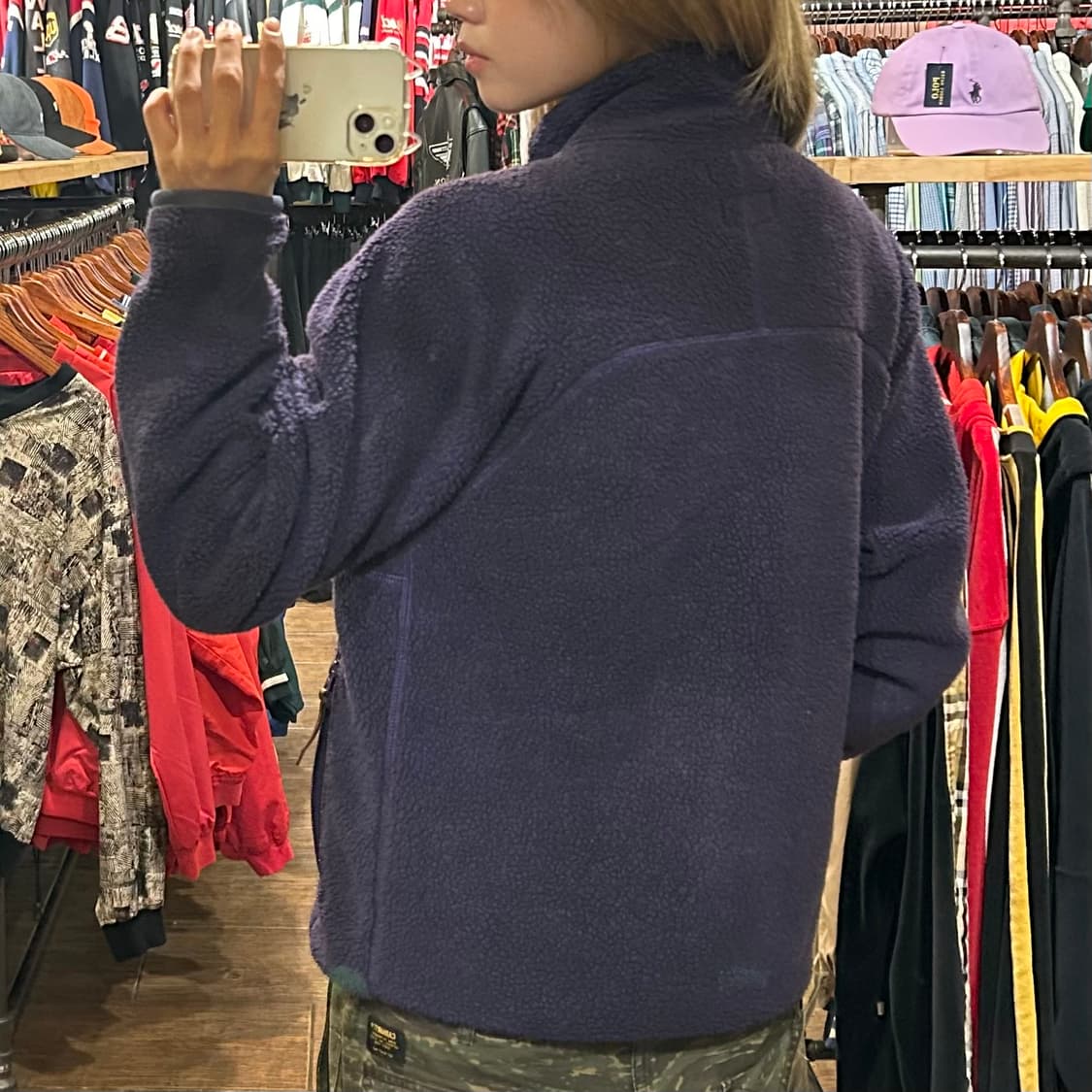 [HI] 알뉴볼드 양털 후리스 퍼플 상품이미지5