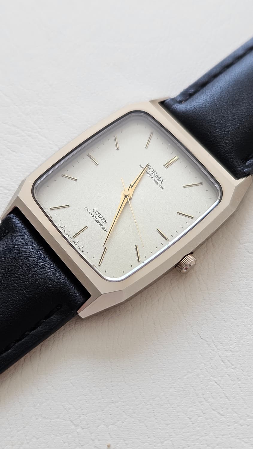 빈티지 시티즌 FORMA 사각 가죽 시계 상품이미지4