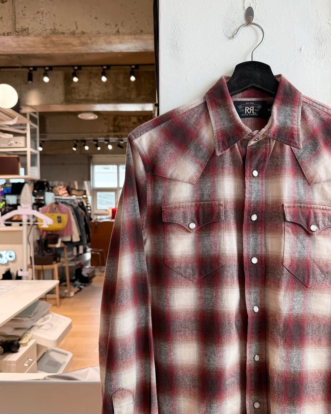 더블알엘 레드 체크 웨스턴 셔츠  상품이미지3