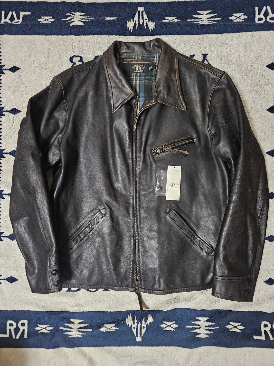 RRL 뉴스보이 레더 자켓 XL 상품이미지1