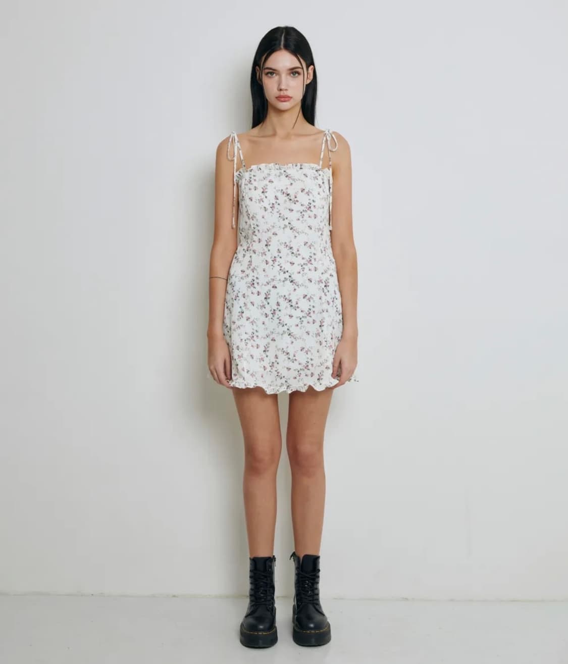 낫유어로즈 프릴 미니 드레스 m 상품이미지2