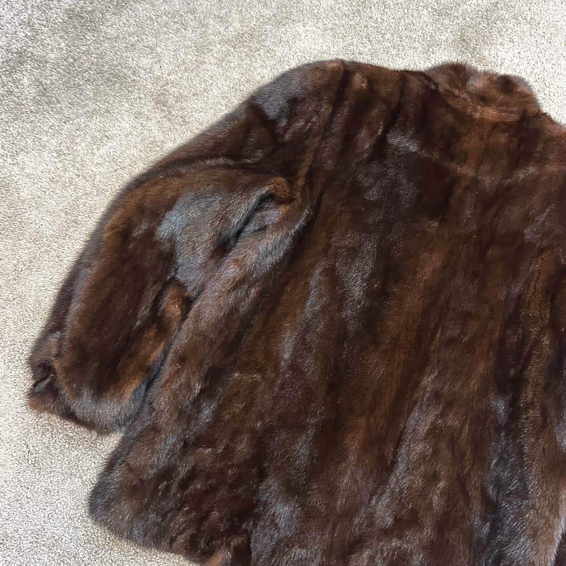 빈티지 블랙브라운 밍크 퍼자켓L 상품이미지8